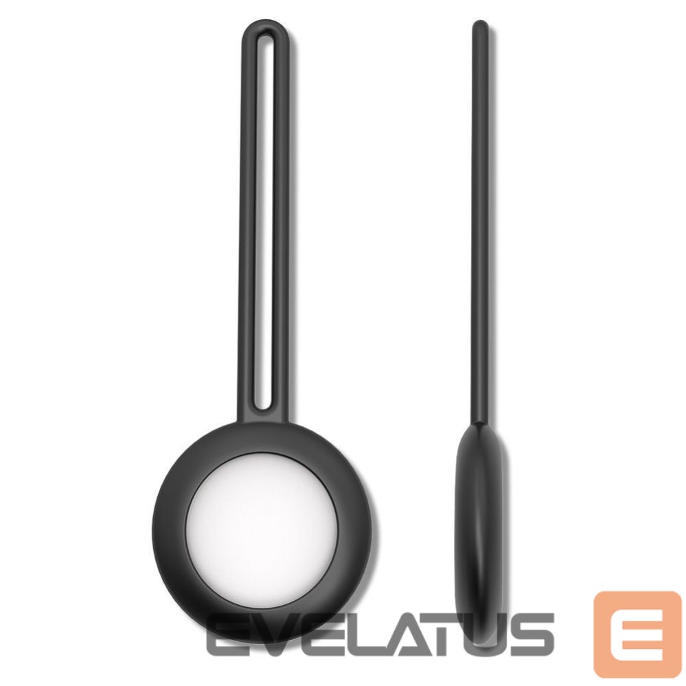 Smart tag aksesuārs iLike AirTag Silicone Keychain Loop Case Black