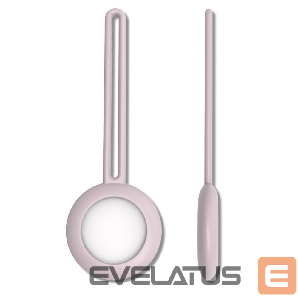 Smart tag aksesuārs iLike AirTag Silicone Keychain Loop Case Pink