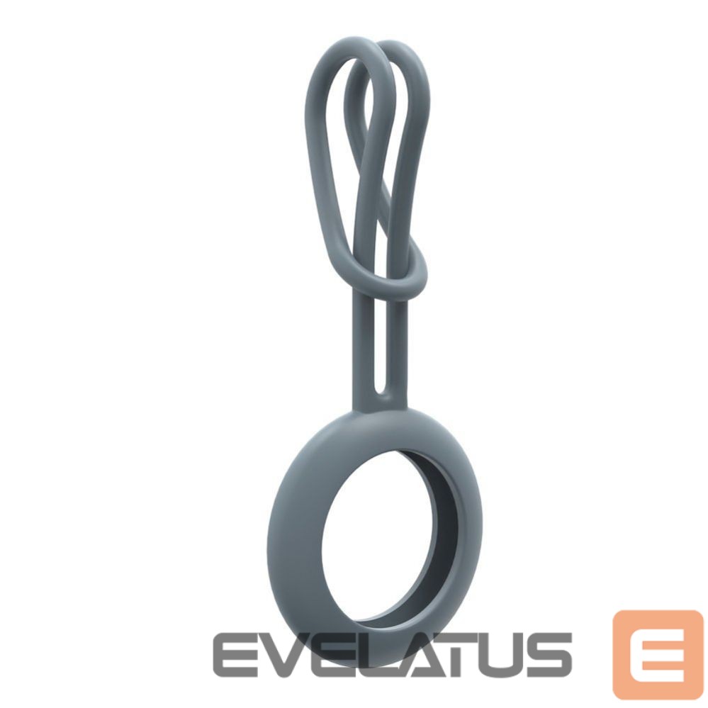 Smart tag aksesuārs iLike AirTag Silicone Keychain Loop Case Grey Blue