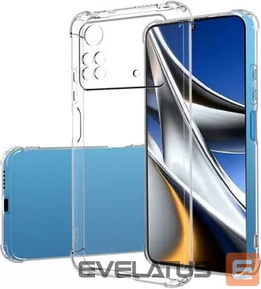 Aizmugurējais vāciņš Evelatus Xiaomi Poco X4 Pro 5G Military Shockproof Silicone Case TPU Transparent