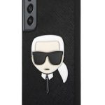 Aizmugurējais vāciņš Karl Lagerfeld Samsung Galaxy S22+ PU Saffiano Karl Head Case Black
