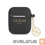 Maciņš austiņām Guess Apple 4G Charms Silicone Case for Airpods 1/2 Black