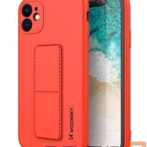 Aizmugurējais vāciņš Wozinsky Apple Kickstand Case flexible silicone iPhone 11 Red