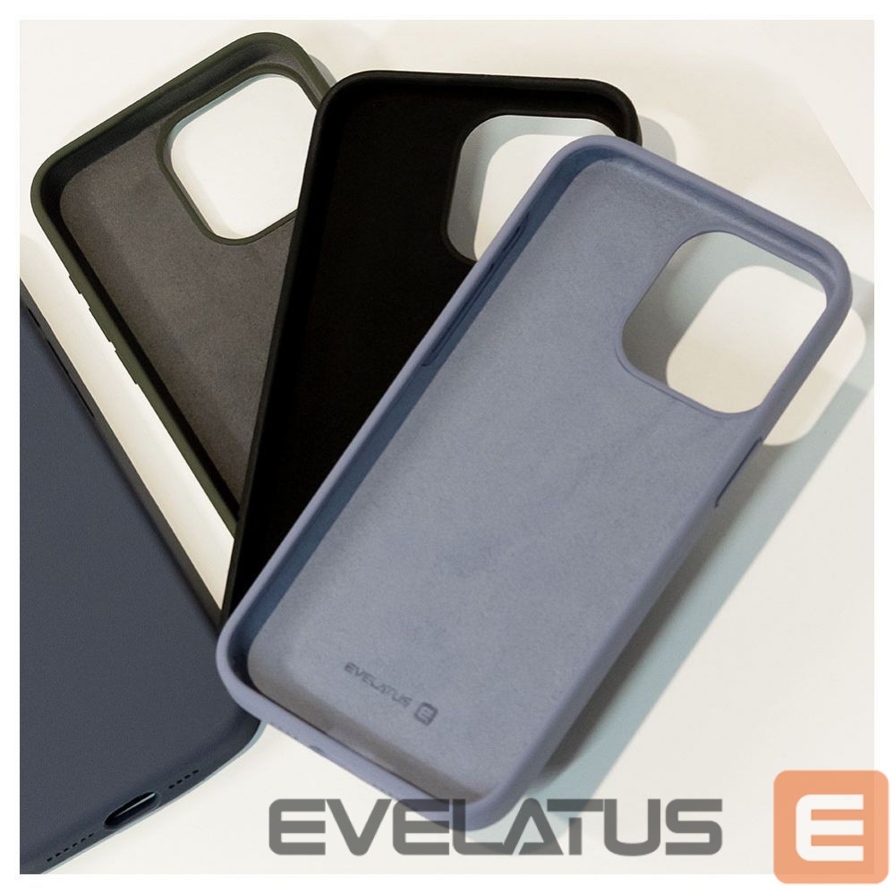 Aizmugurējais vāciņš Evelatus Apple iPhone 14 Pro 6.1 Premium Soft Touch Silicone Case Black
