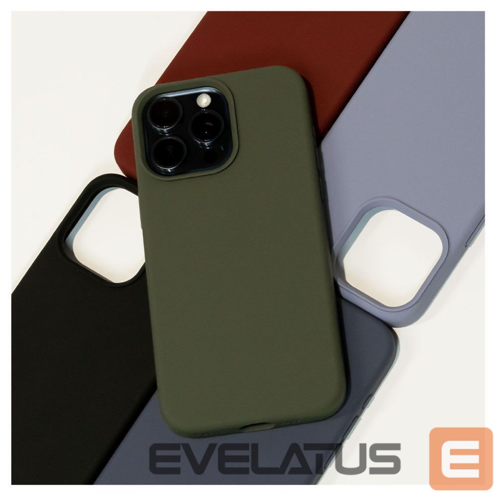 Aizmugurējais vāciņš Evelatus Apple iPhone 14 Pro 6.1 Premium Soft Touch Silicone Case Black