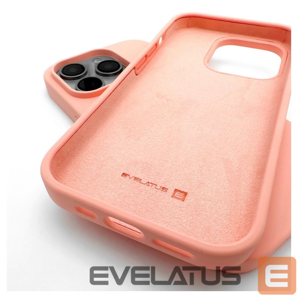 Aizmugurējais vāciņš Evelatus Apple iPhone 14 Pro 6.1 Premium Soft Touch Silicone Case Light Pink