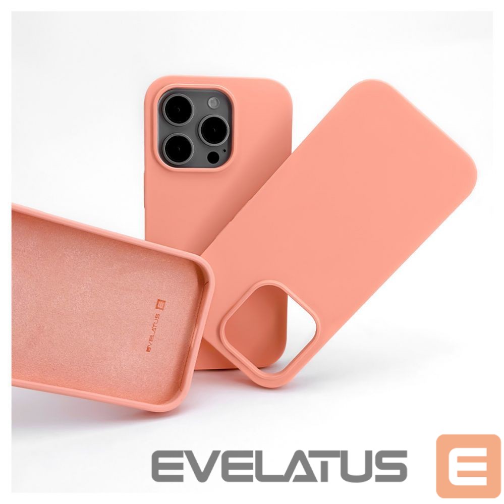 Aizmugurējais vāciņš Evelatus Apple iPhone 14 Pro 6.1 Premium Soft Touch Silicone Case Light Pink