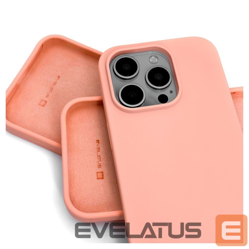Aizmugurējais vāciņš Evelatus Apple iPhone 14 Pro 6.1 Premium Soft Touch Silicone Case Light Pink