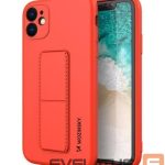 Aizmugurējais vāciņš iLike Samsung Galaxy A22 5G Kickstand Case Silicone Stand Cover Red