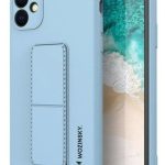 Aizmugurējais vāciņš iLike Samsung Galaxy A22 5G Kickstand Case Silicone Stand Cover Light Blue