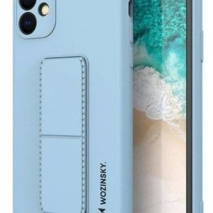 Aizmugurējais vāciņš iLike Samsung Galaxy A22 5G Kickstand Case Silicone Stand Cover Light Blue