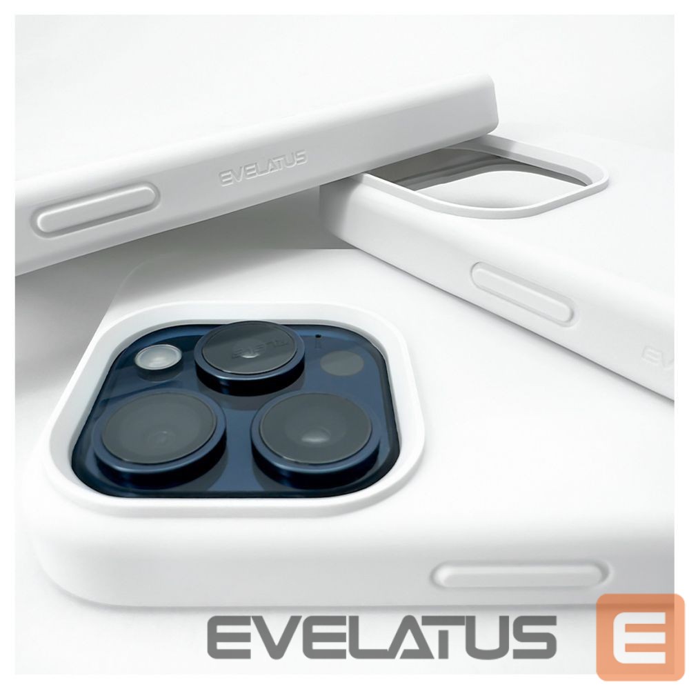 Aizmugurējais vāciņš Evelatus Apple iPhone 14 Pro Premium Soft Touch Silicone Case White