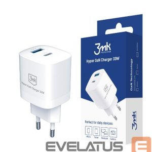 Adapteris 3MK  Hyper GaN Charger 33W White