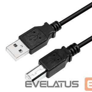 Kabelis Logilink  CU0007B USB 2.0 cable 2 m, USB 2.0 B (male), USB 2.0 A (male) 