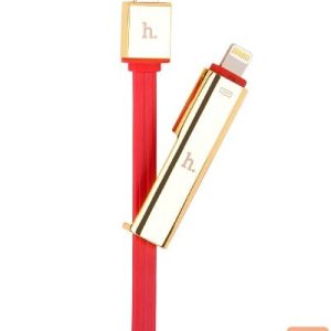 Kabelis Hoco Universal UPL14 Lipstick series charging cable to in one (apple with micro usb) sarkans