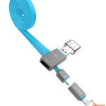 Kabelis Hoco  UPL03 Share line apple + micro usb blue
