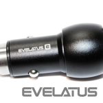 Auto lādētāji Evelatus - Car Charger EC7DC01 BLACK 3.1A 2USB port with stainless steel escape tool Black