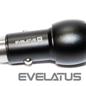 Auto lādētāji Evelatus - Car Charger EC7DC01 BLACK 3.1A 2USB port with stainless steel escape tool Black