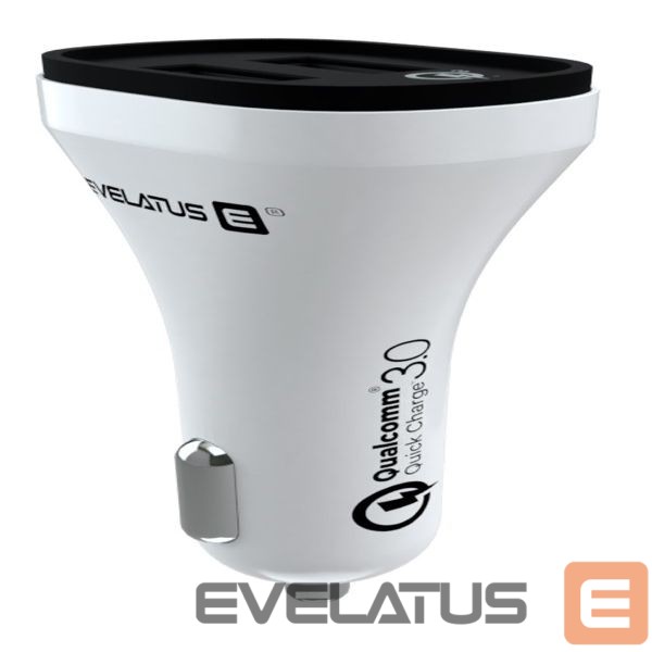 Auto lādētāji Evelatus - Evelatus Quick Car Charger QCC02 White