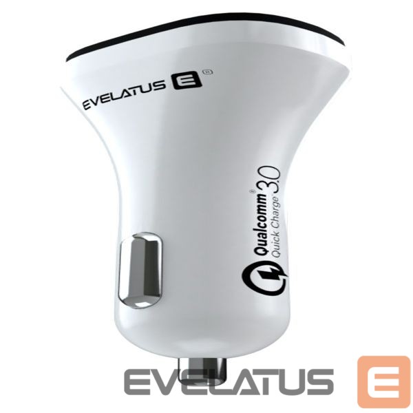 Auto lādētāji Evelatus - Evelatus Quick Car Charger QCC02 White