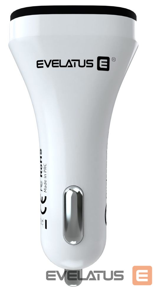 Auto lādētāji Evelatus - Evelatus Quick Car Charger QCC02 White