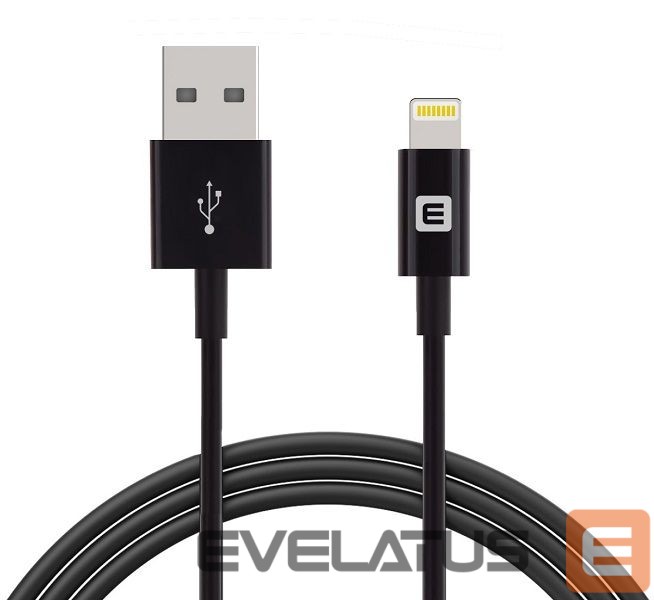 Kabelis Evelatus Universal MFI Data Cable 1m MFI02 Black
