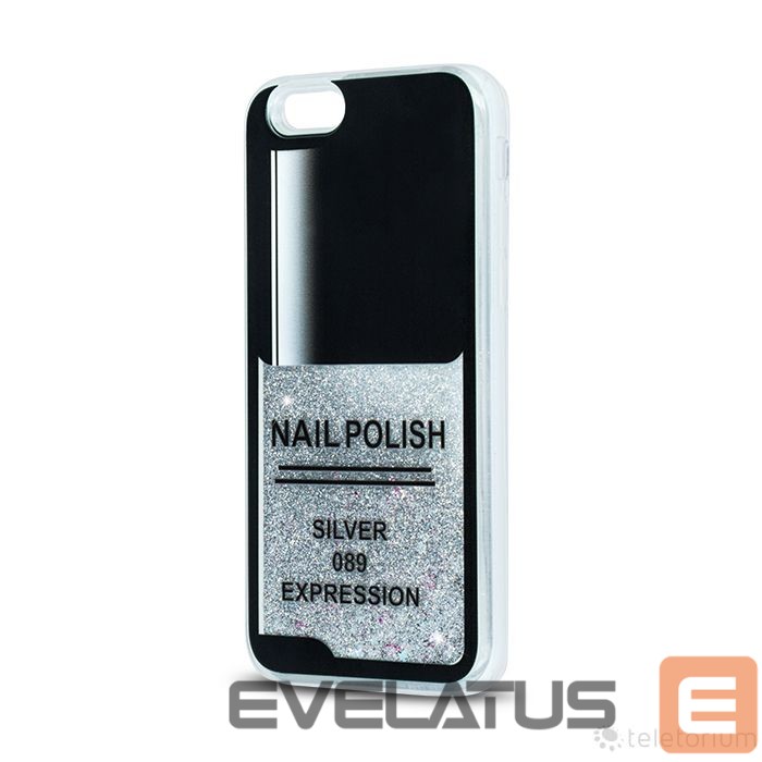 Aizmugurējais vāciņš GreenGo Apple Apple iPhone 7/ iPhone 8 Liquid Glitter TPU Silver