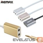 Audio kabelis Remax Qulmax 3.5mm Share Jack Cable RL-20S Grey