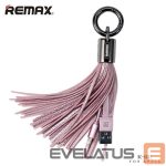 Kabelis Remax  Tassels Ring  Data Cable for Lightning Pink