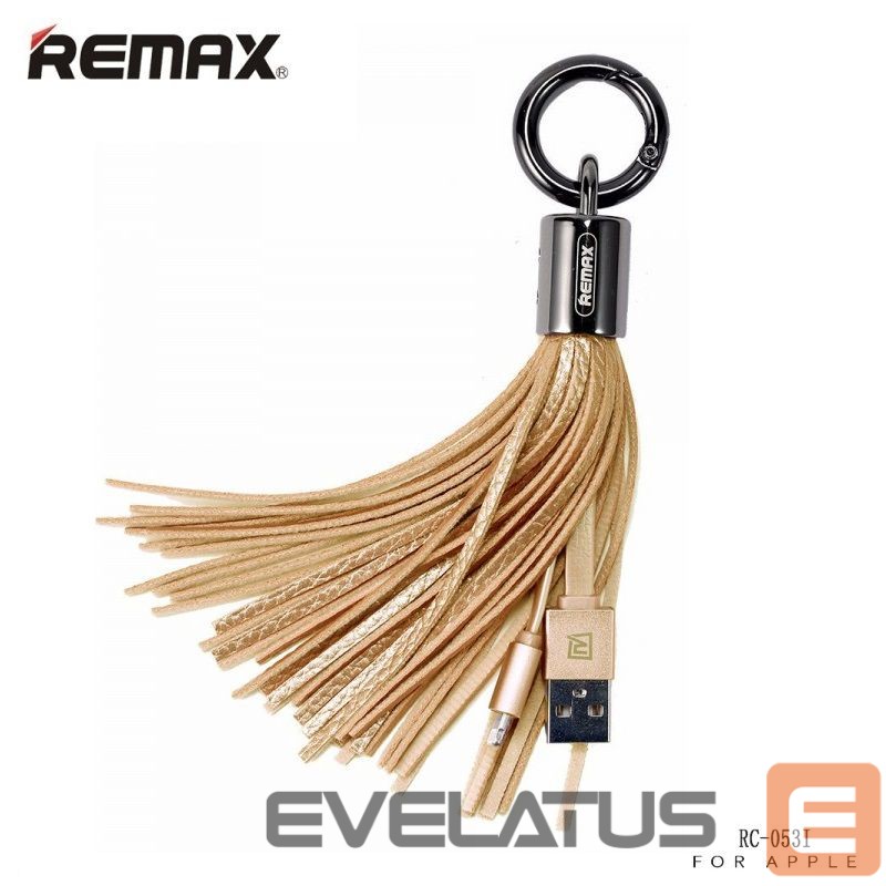 Kabelis Remax Apple Tassels Ring Data Cable for Lightning Gold