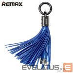 Kabelis Remax Universal Tassels Ring  Data Cable for Lightning Blue