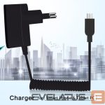 Adapteris N/A  MicroUSB Cable Charger N/A Black