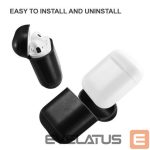 Aizmugurējais vāciņš Evelatus Apple Airpods Leather Protective Case Black