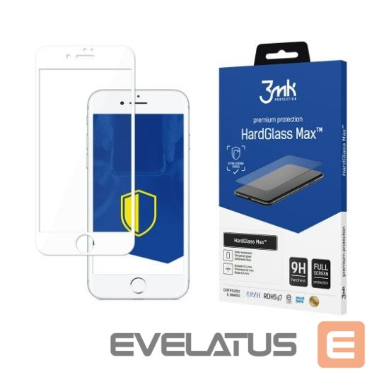 Aizsargstikls 3MK Apple iPhone 7 HardGlass Max White
