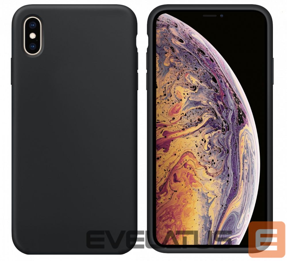 Aizmugurējais vāciņš Evelatus Apple iPhone X Premium Soft Touch Silicone Case Black