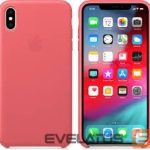 Aizmugurējais vāciņš Apple  iPhone XS Max Leather Case MTEX2ZM/A Peony Pink