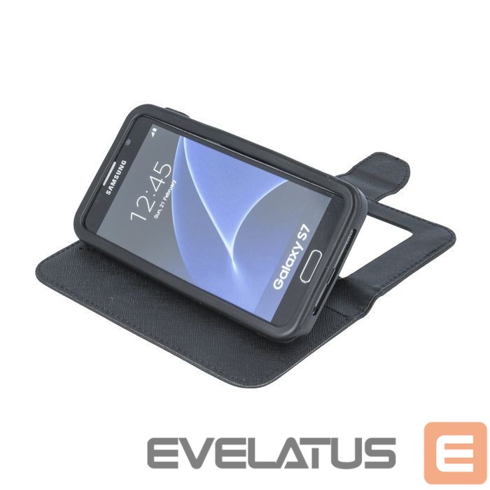 Atveramie maciņi GreenGo Universal Fancy Smart Universal 5.5 Silicon Case Black