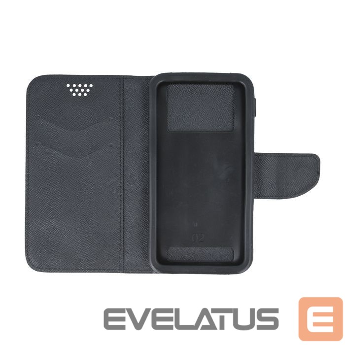 Atveramie maciņi GreenGo Universal Fancy Smart Universal 5.5 Silicon Case Black