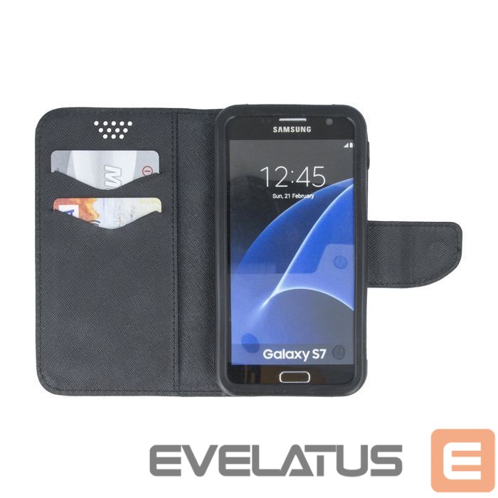Atveramie maciņi GreenGo Universal Fancy Smart Universal 5.5 Silicon Case Black