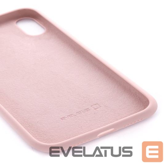 Aizmugurējais vāciņš Evelatus Apple iPhone XS Premium Soft Touch Silicone Case Pink Sand