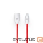 Kabelis Evelatus - MicroUSB cable EDC04 Red