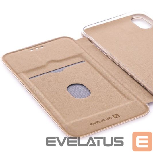 Atveramie maciņi Evelatus Apple iPhone X/Xs Book Case Gold