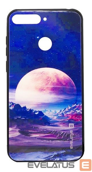 Aizmugurējais vāciņš Evelatus Huawei Y6 2018 Picture Glass Case Valley Moon