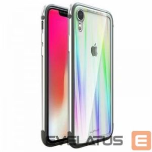 Aizmugurējais vāciņš Luphie Apple iPhone XR Aurora Condom Aluminium Frame + TPU Case Silver