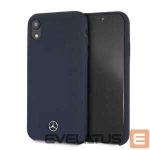 Aizmugurējais vāciņš Mercedes-Benz Apple iPhone XR Liquid Silicone Case Navy