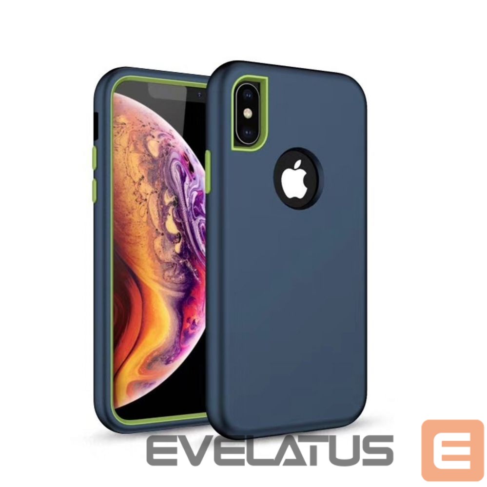 Aizmugurējais vāciņš iLike Xiaomi Redmi Note 7 Defender Solid 3in1 Case Navy Blue