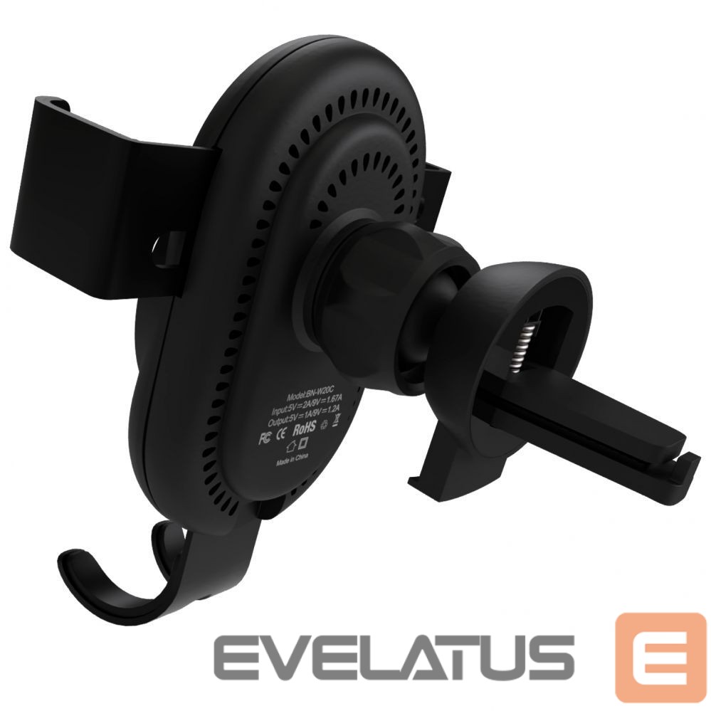 Auto turētājs Evelatus Gravity Car Holder with Wireless Charger WCH02 Black