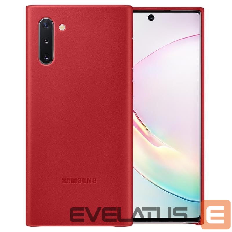 Aizmugurējais vāciņš Samsung Galaxy Note 10 Leather Cover case Red