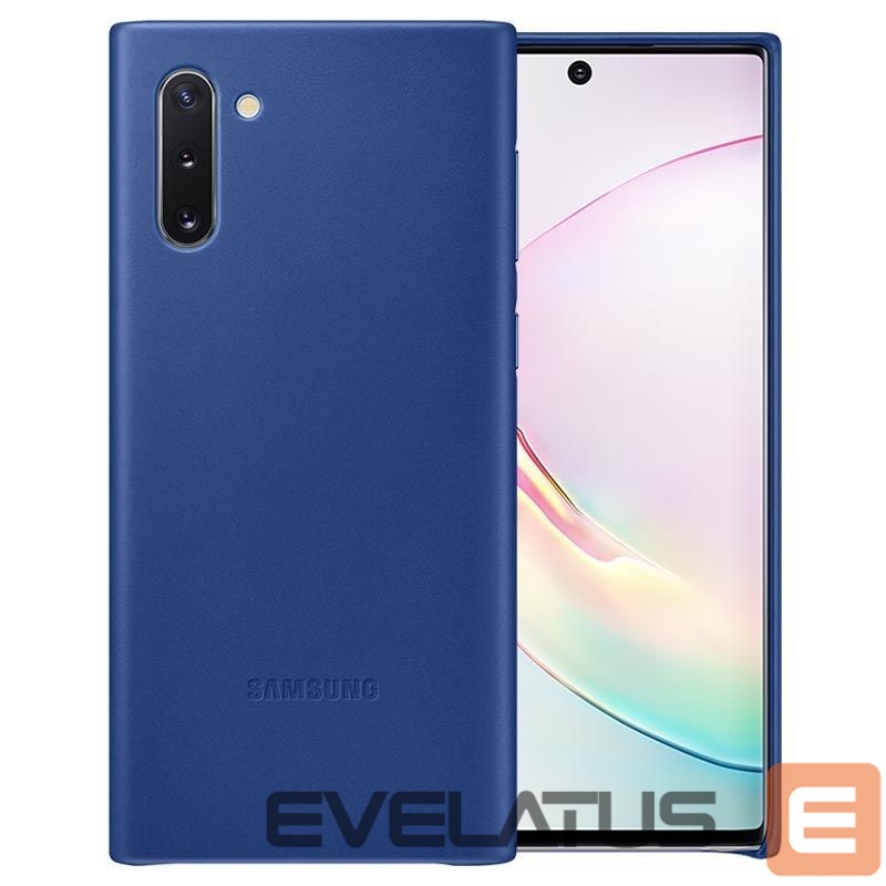 Aizmugurējais vāciņš Samsung Galaxy Note 10 Leather Cover Blue