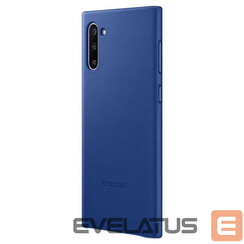 Aizmugurējais vāciņš Samsung Galaxy Note 10 Leather Cover Blue